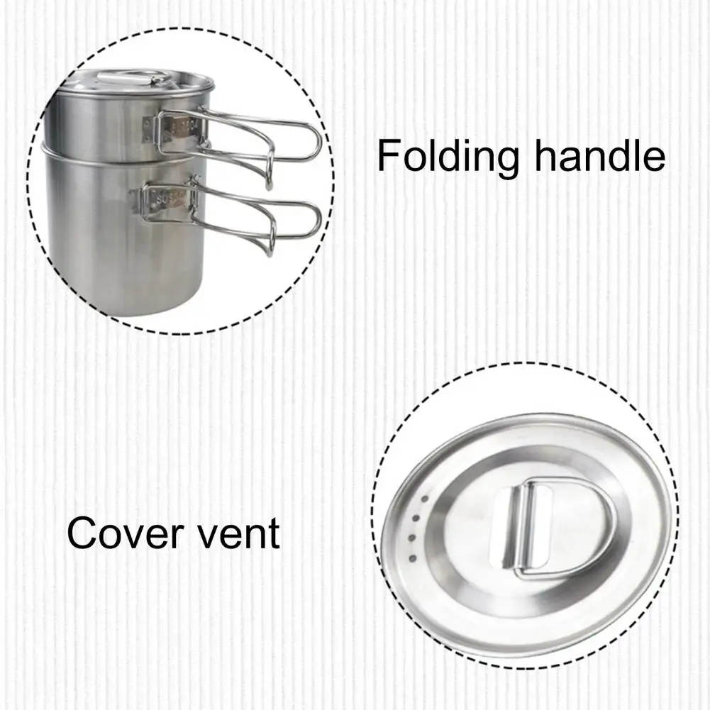 1 Set Water Cup Double-cup Design Folding Handle Portable Stainless Steel Drinking Mug for Outdoor Camping
1 Set Water Cup Double-cup Design Folding Handle Portable Stainless Steel Drinking Mug for Outdoor Camping