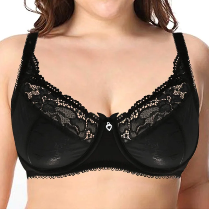 Black Lace Perspective Bra Women Sexy Lingerie Embroidery Floral Bralette Plus Size A B C D E F G 75 80 85 90 95 100 105 
Black Lace Perspective Bra Women Sexy Lingerie Embroidery Floral Bralette Plus Size A B C D E F G 75 80 85 90 95 100 105