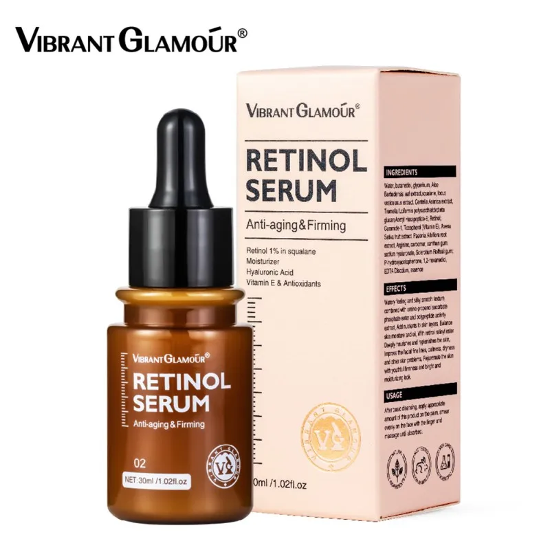 VIBRANT GLAMOUR Retinol Anti-wrinkle Anti-aging Deep Care Essence Firming Fade Fine Lines Moisturizing Whitening Face Care Serum
VIBRANT GLAMOUR Retinol Anti-wrinkle Anti-aging Deep Care Essence Firming Fade Fine Lines Moisturizing Whitening Face Care Serum