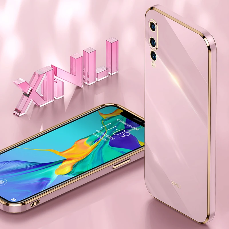 Оригинальный чехол с прямыми краями для Huawei P20 Pro Lite P20Pro P20Lite силиконовый мягкий
