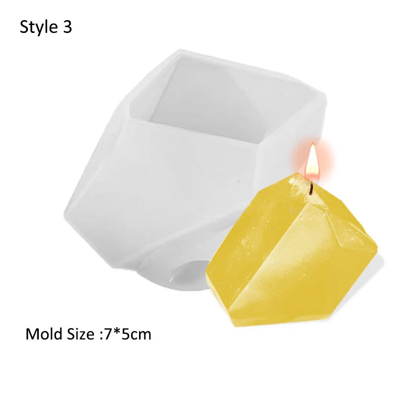 3D Geometric Cut Stone Shape Candle Mold DIY Handmade Aromatherapy Candle Mould Soap Making Tool Candle Holder Molds
3D Geometric Cut Stone Shape Candle Mold DIY Handmade Aromatherapy Candle Mould Soap Making Tool Candle Holder Molds