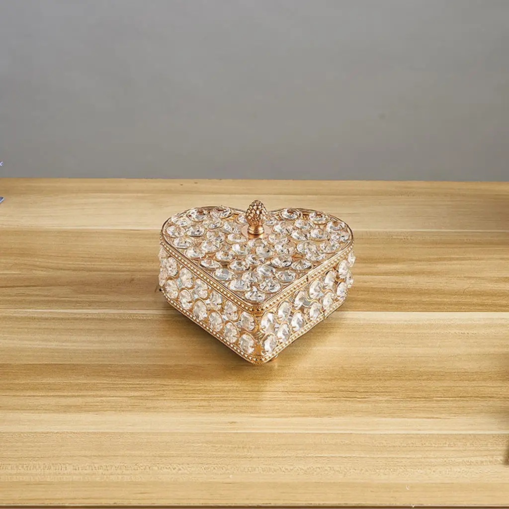 Retro Style Crystal Jewelry Box Jewelry Storage Trinket Organizer Heart-Shaped Organizer Cosmetics Box for Birthday Gift Women
Retro Style Crystal Jewelry Box Jewelry Storage Trinket Organizer Heart-Shaped Organizer Cosmetics Box for Birthday Gift Women