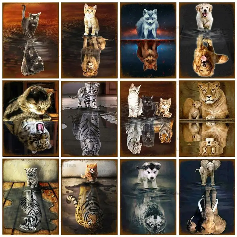 Металлические жестяные знаки в стиле ретро, животные, слоны, Лев, тигр, кот, отражения, металлическая живопись, искусство, наклейки для бара, ...
Металлические жестяные знаки в стиле ретро, животные, слоны, Лев, тигр, кот, отражения, металлическая живопись, искусство, наклейки для бара, ...