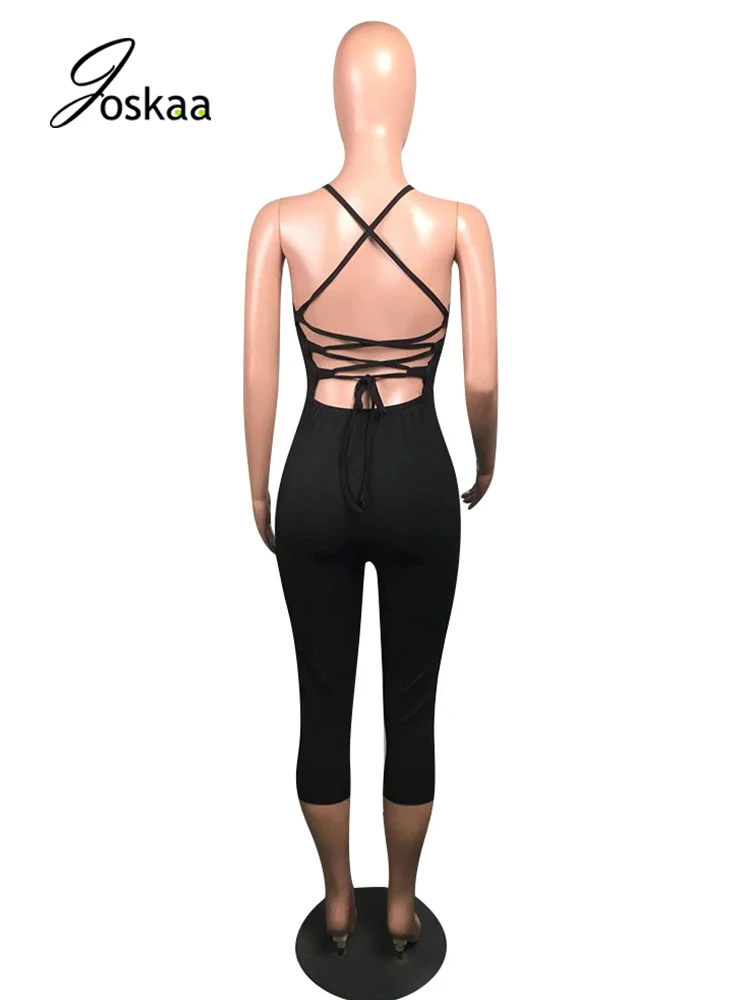 Joskaa Backless Jumpsuit Solid Women Active Sportswear Fashion Sleeveless Skinny Bodysuit Running Outwear Backless Rompers 2021 
Joskaa Backless Jumpsuit Solid Women Active Sportswear Fashion Sleeveless Skinny Bodysuit Running Outwear Backless Rompers 2021