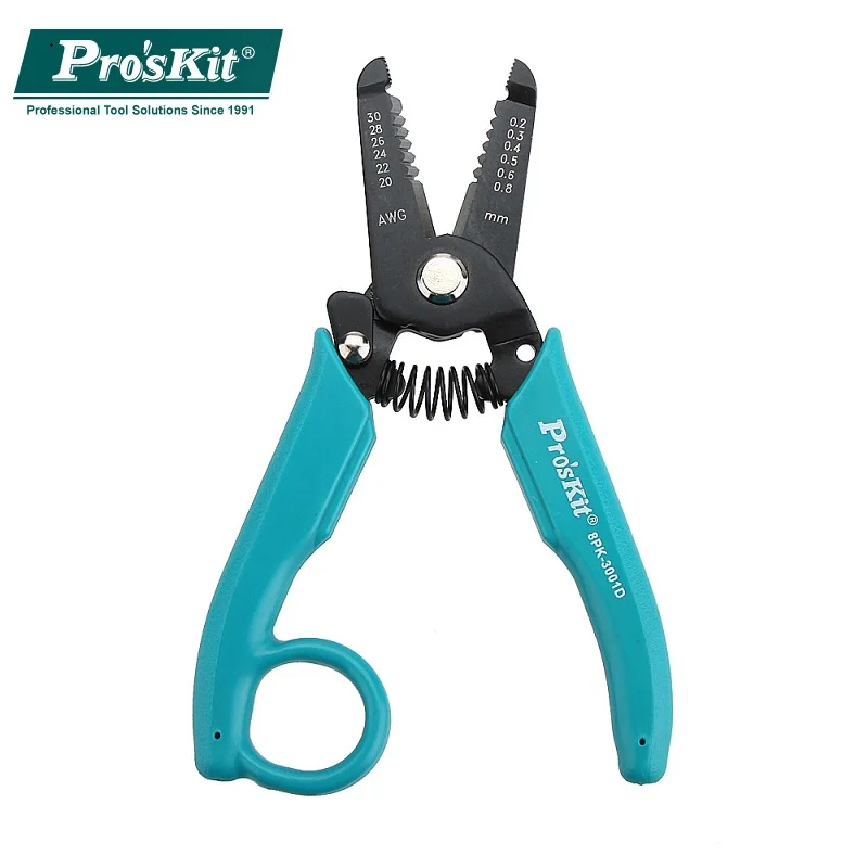 

Pro'sKit 8PK-3001D(AWG 30/28/26/24/22/20) 8PK-3002D(AWG20,18,16,14,12,10) Electronic Wire Stripper Cutter Cutting Pliers