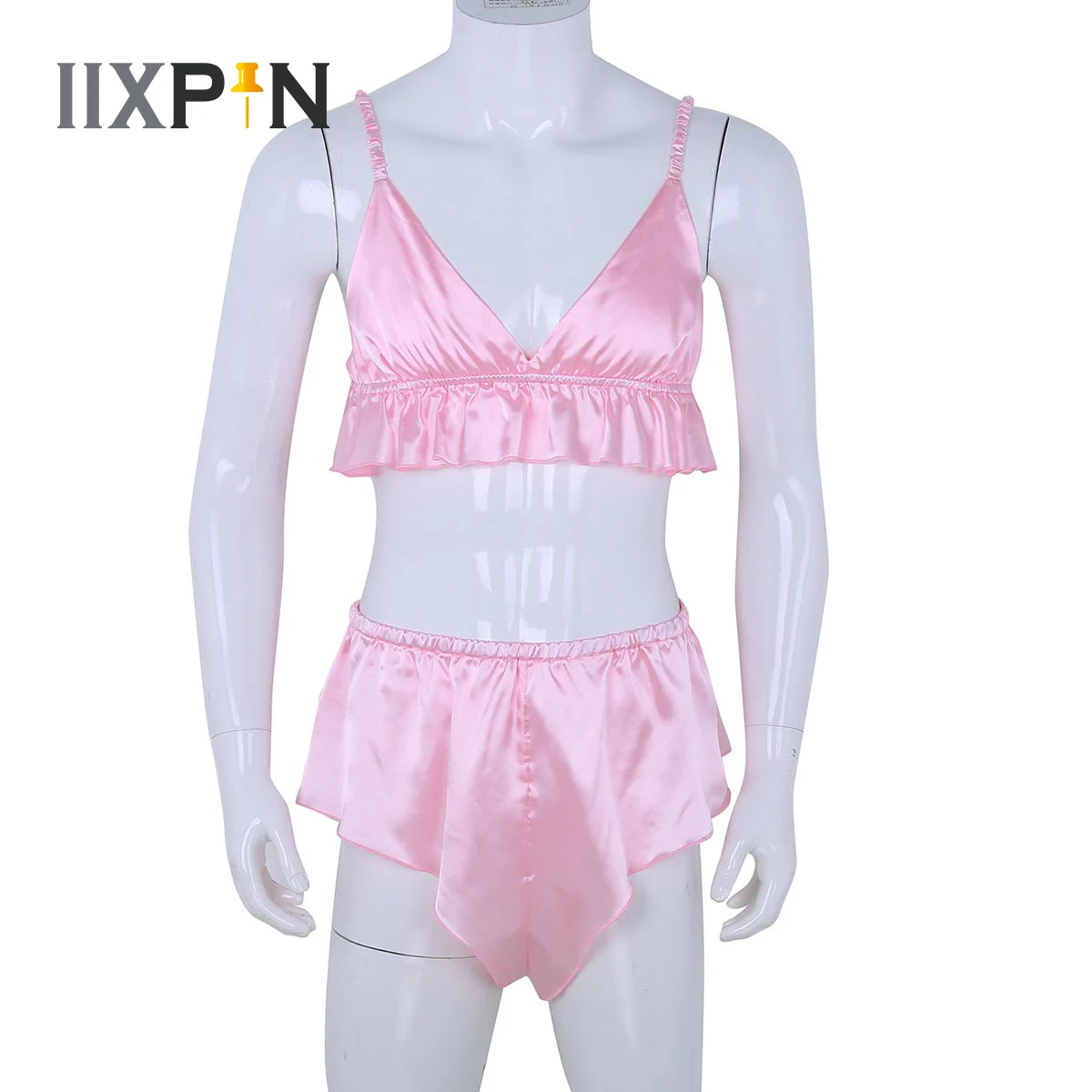 Mens Erotic Sissy Nightwear Lingerie Set Soft Silky Bra Top with Loose Triangle Briefs Sexy Underwear Sets Gay Male Clubwear
Mens Erotic Sissy Nightwear Lingerie Set Soft Silky Bra Top with Loose Triangle Briefs Sexy Underwear Sets Gay Male Clubwear