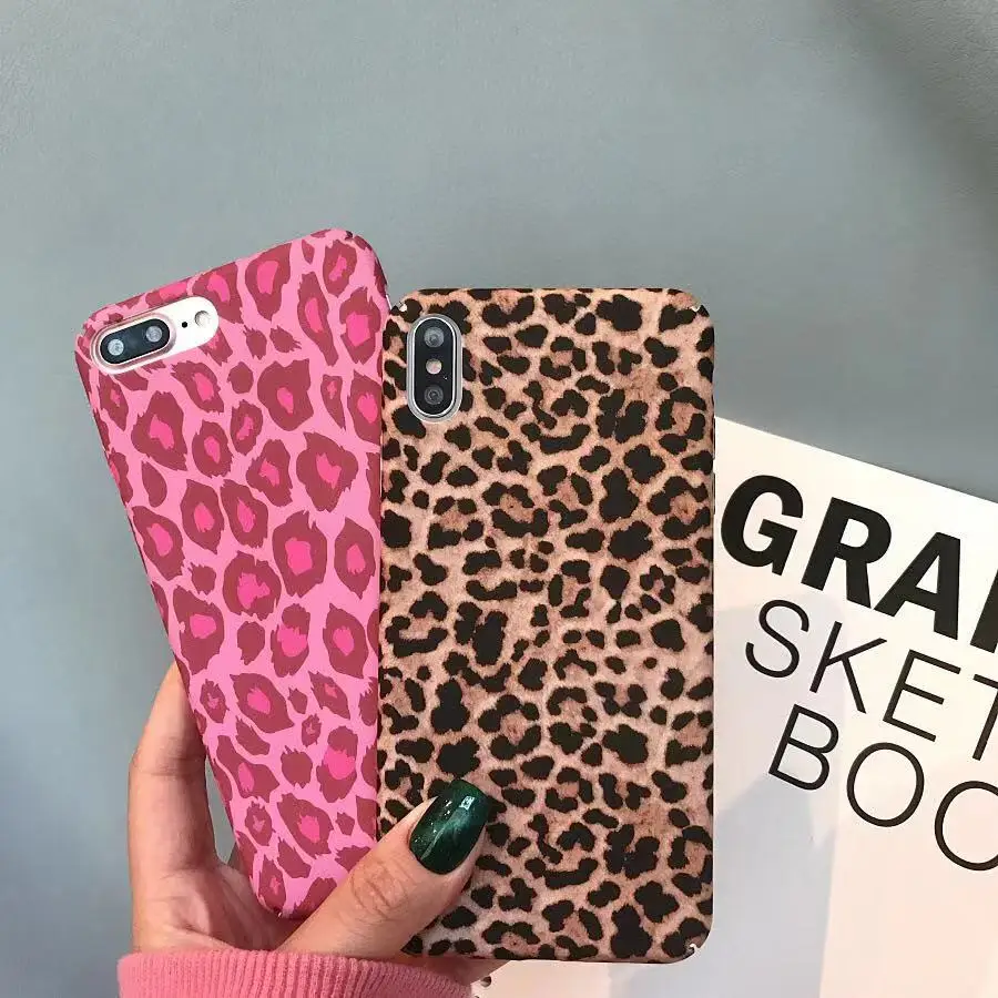 Модный чехол для мобильного телефона с леопардовым принтом iPhone 67 8 Plus X XR XS Max