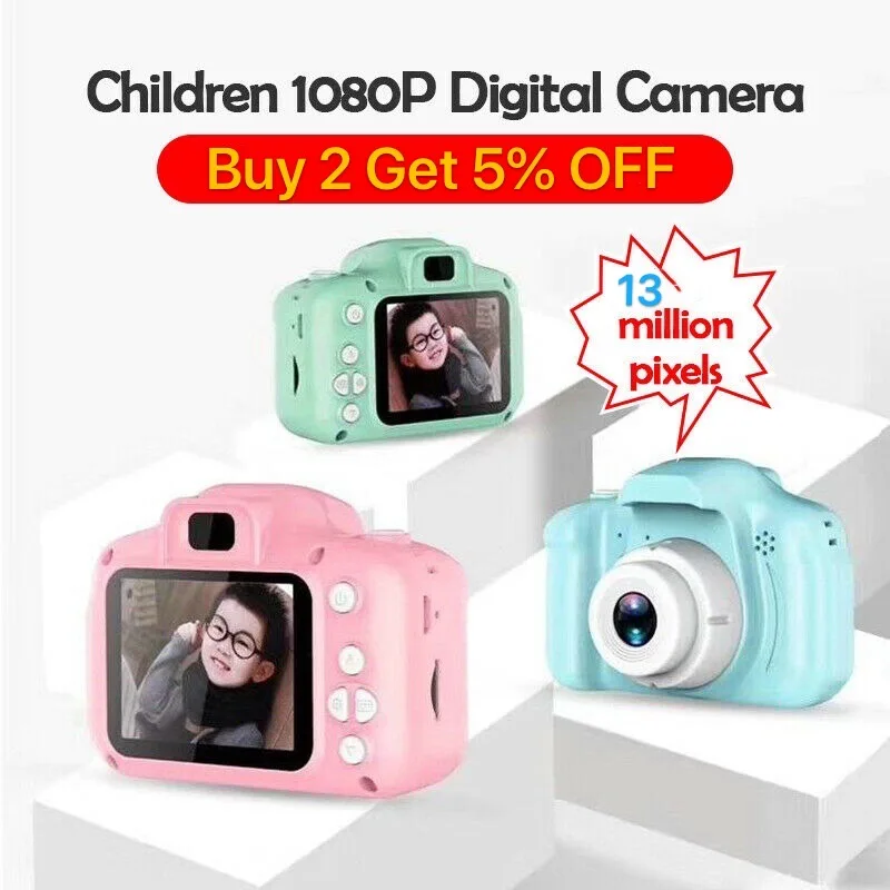 Mini 13MP HD 1080P 2.0 Inch 13 Million Pixel Waterproof LCD Compact Cute Cartoon Digital Video Camera For Kids Children Gift
Mini 13MP HD 1080P 2.0 Inch 13 Million Pixel Waterproof LCD Compact Cute Cartoon Digital Video Camera For Kids Children Gift