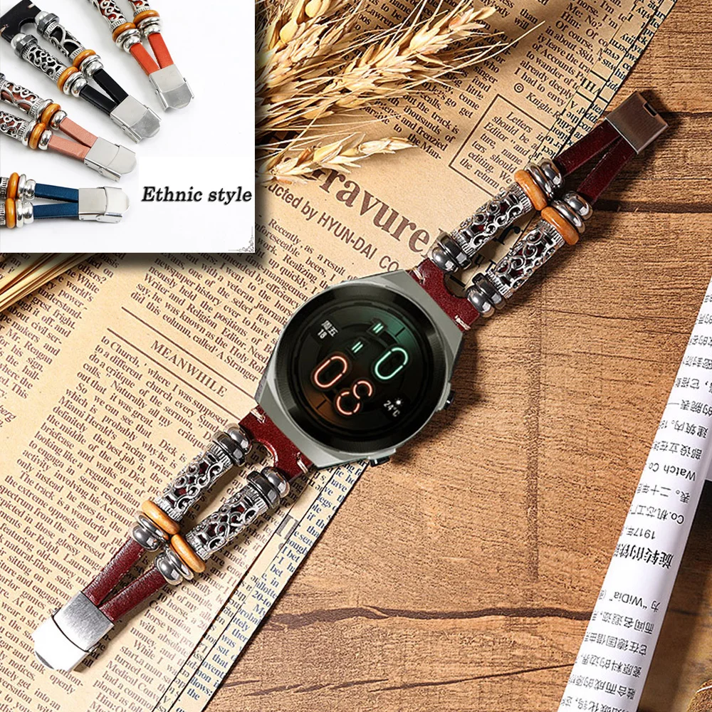 For Huawei Watch GT 2 2E Strap Honor Watch Magic 2 46mm 42mm Genuine Leather Band Strap Ethnic Style Carved Bracelet Watchband
For Huawei Watch GT 2 2E Strap Honor Watch Magic 2 46mm 42mm Genuine Leather Band Strap Ethnic Style Carved Bracelet Watchband