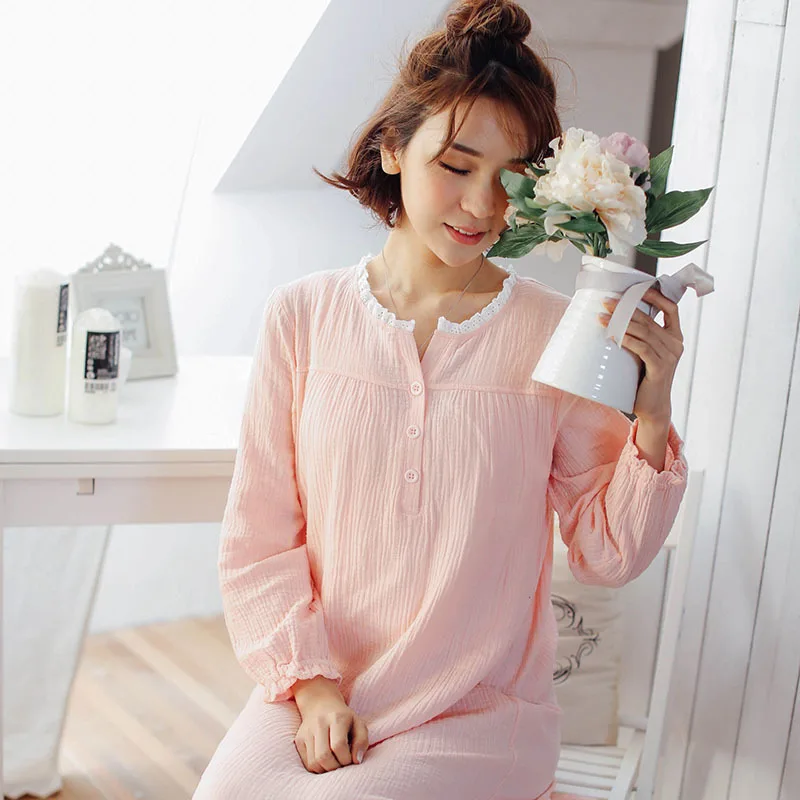 Princess Sleepwear Women Summer Autumn Pure Cotton Thin Long Sleeve Nightgowns Kawaii Nightie Peignoir Home Clothes Nightdress
Princess Sleepwear Women Summer Autumn Pure Cotton Thin Long Sleeve Nightgowns Kawaii Nightie Peignoir Home Clothes Nightdress