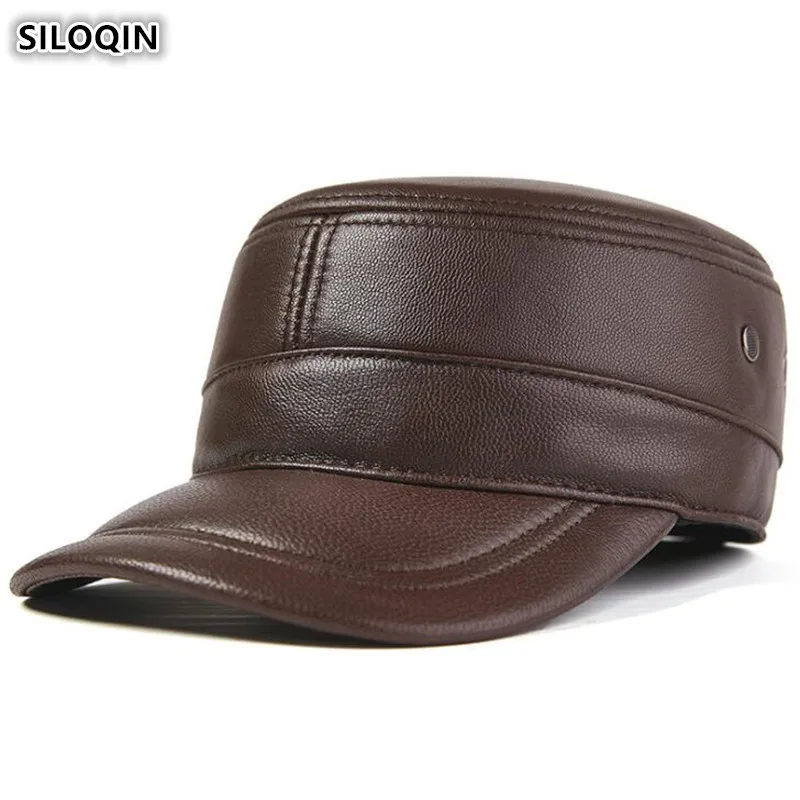 Бейсболка SILOQIN Мужская, из натуральной кожи, осенняя, с язычком из воловьей кожи, регулируемый размер 
Бейсболка SILOQIN Мужская, из натуральной кожи, осенняя, с язычком из воловьей кожи, регулируемый размер