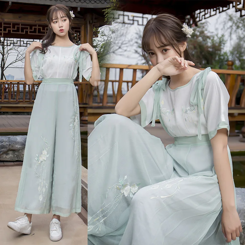 Women Embroidery Reform Hanfu Traditional Fairy Dress Classical Dance Costume Folk Festival Outfit Performance Clothes DF1410
Women Embroidery Reform Hanfu Traditional Fairy Dress Classical Dance Costume Folk Festival Outfit Performance Clothes DF1410