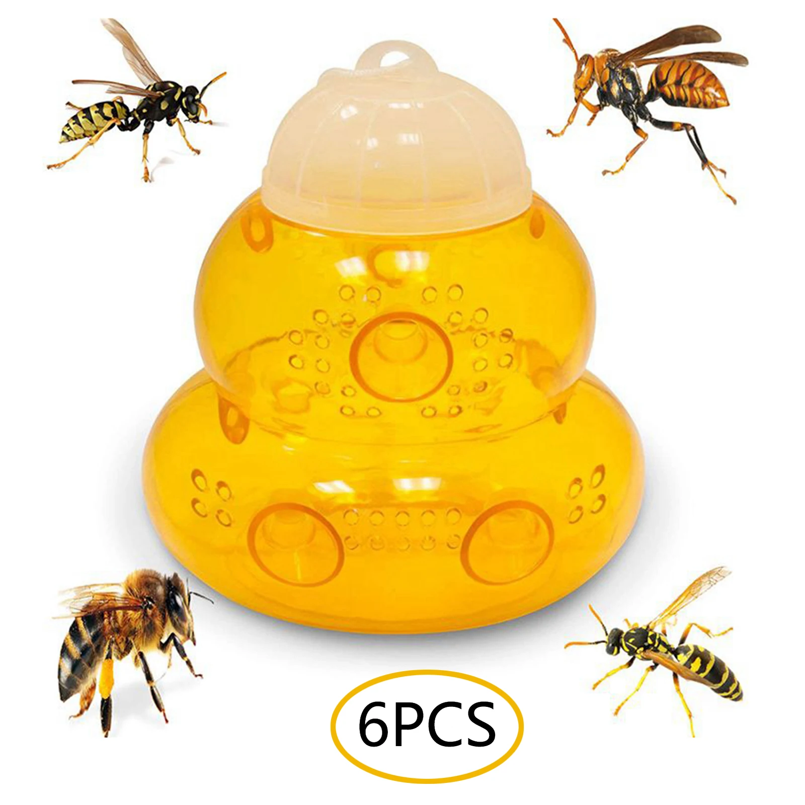Ловушка пластиковая для пчел, многоразовая подвесная, 6 упаковок
Ловушка пластиковая для пчел, многоразовая подвесная, 6 упаковок