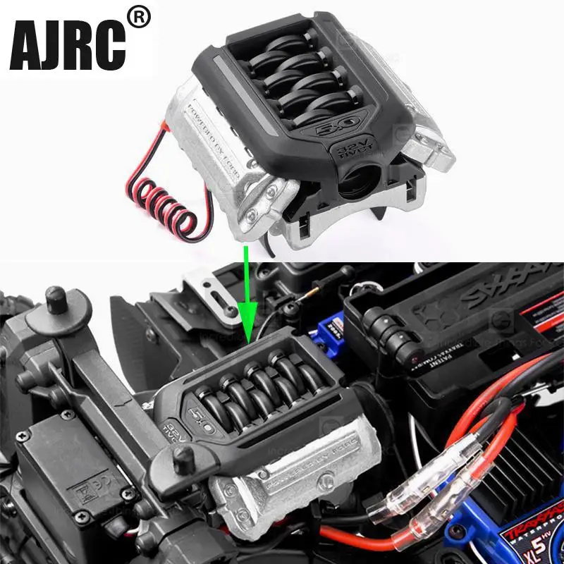 

Simulate F11 V8 5.0 Engine Radiator Double Fan For 1/10 RC Crawler Car Trax TRX4 Defender Bronco AXIAL SCX10 RC4WD TRX-6 G63