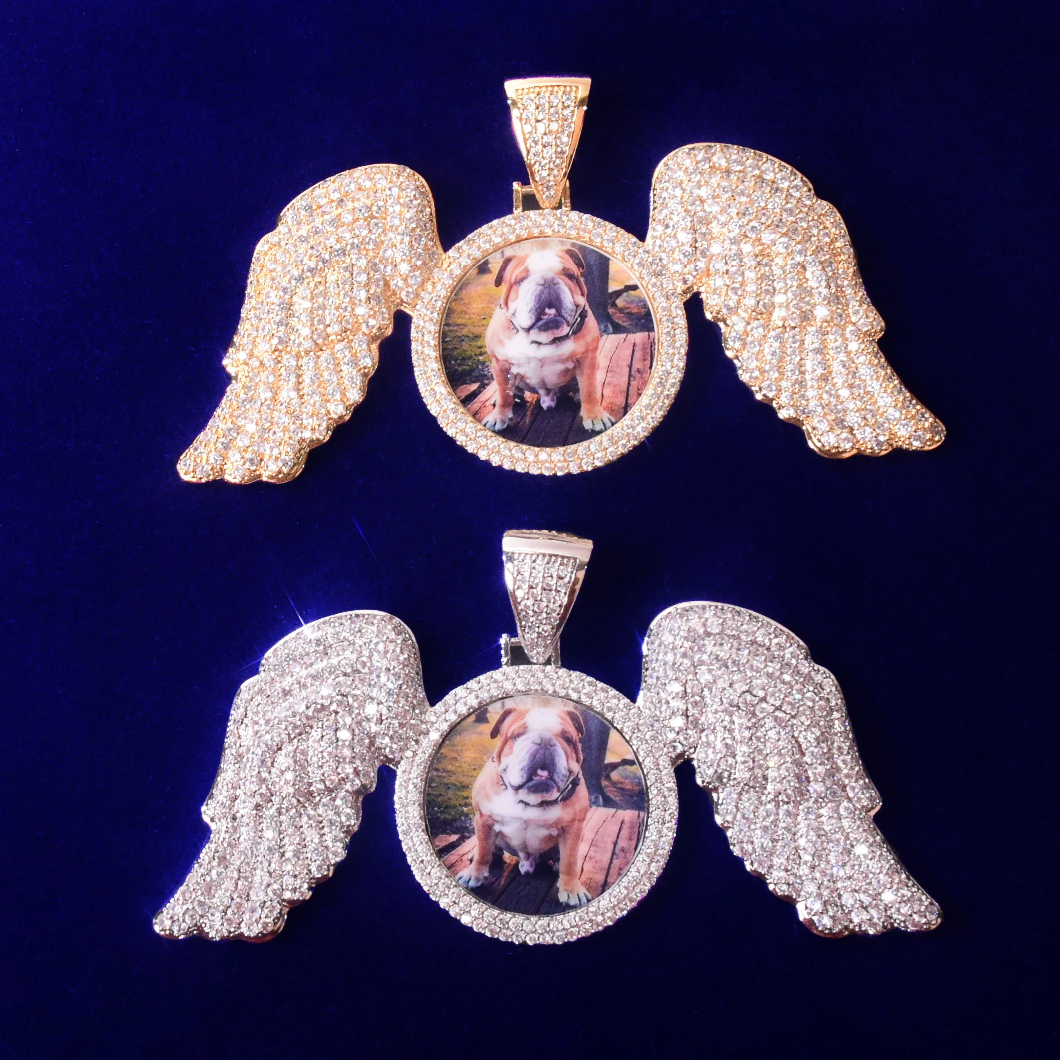 Solid Back Wings Round Memory Picture Photo Pendant Tennis Necklace Micro Pave Charm Men's Hop Rock Jewelry
Solid Back Wings Round Memory Picture Photo Pendant Tennis Necklace Micro Pave Charm Men's Hop Rock Jewelry