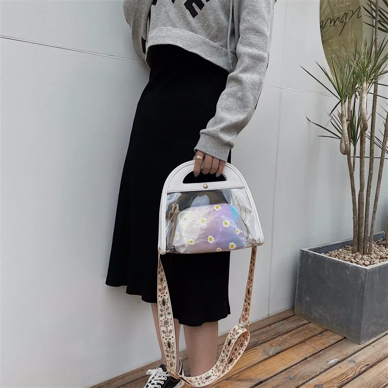 PVC Transparent Jelly Shoulder Bag Sets Fashion Summer Crossbody for Women 2021 Casual Female Purses and Handbags Female Bolsas
PVC Transparent Jelly Shoulder Bag Sets Fashion Summer Crossbody for Women 2021 Casual Female Purses and Handbags Female Bolsas