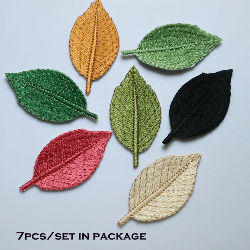 7pc/set leaf embroidered Patches for Clothing iron on Embroidery Stickers Clothing Applique Decoration carton Badge parche leave
7pc/set leaf embroidered Patches for Clothing iron on Embroidery Stickers Clothing Applique Decoration carton Badge parche leave
