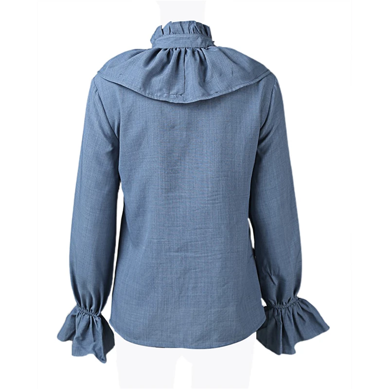 2020 Women Shirt Solid Color Falbala Collar Long Sleeve with Buttons Autumn Womens Tops and Blouses Ladies Clothes Office Wear
2020 Women Shirt Solid Color Falbala Collar Long Sleeve with Buttons Autumn Womens Tops and Blouses Ladies Clothes Office Wear