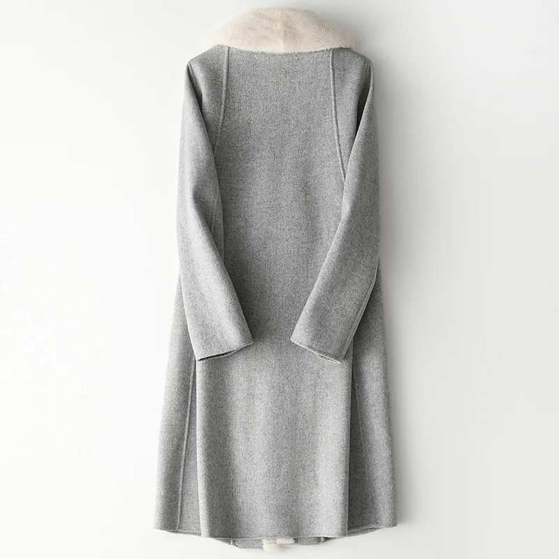 Women's Fur Coat Winter Jacket Women Natural Mink Fur Collar Wool Coat Female Double Side Woolen Coats Korean Jackets MY
Women's Fur Coat Winter Jacket Women Natural Mink Fur Collar Wool Coat Female Double Side Woolen Coats Korean Jackets MY