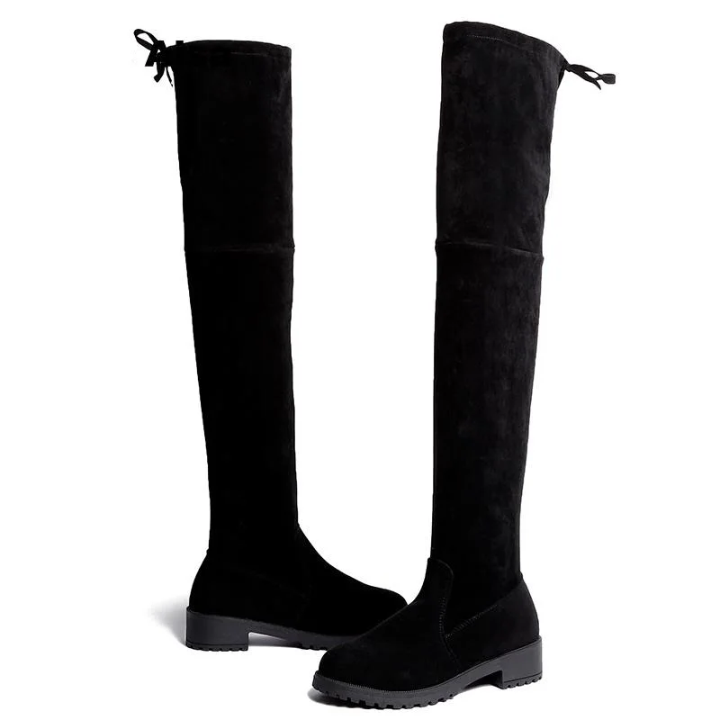 Winter Over The Knee Boots Woman Shoes Long Stretch Fabric Thigh High Sexy Round Toe High (5cm-8cm) Short Plush Flock
Winter Over The Knee Boots Woman Shoes Long Stretch Fabric Thigh High Sexy Round Toe High (5cm-8cm) Short Plush Flock