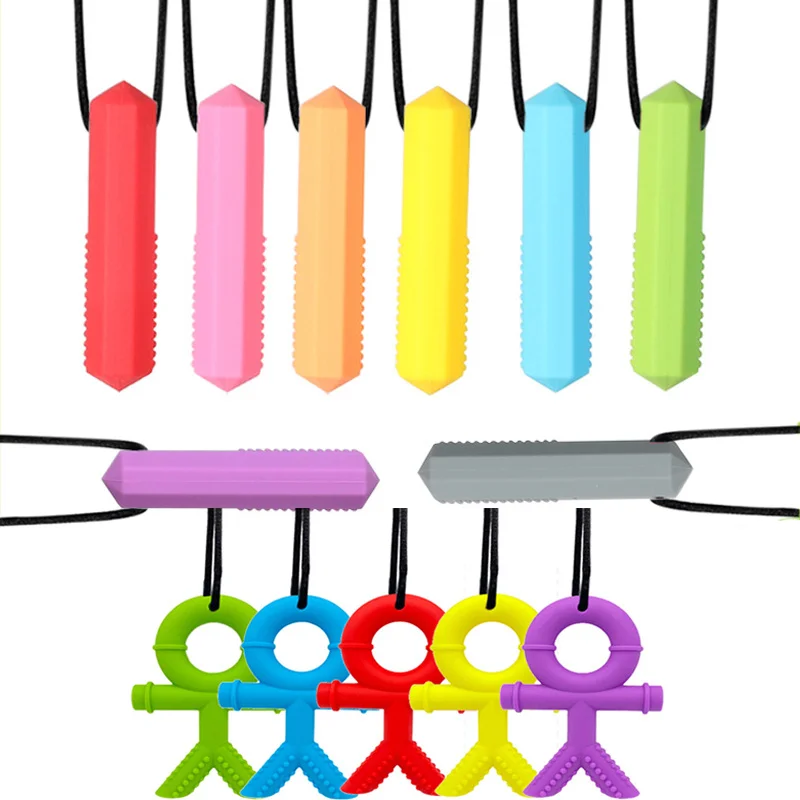 Sensory Chew Necklace,Silicone Baby Teether Chew Pendant and Development Toy Chew Necklace for Teething Babies,Autism,Anxiety
Sensory Chew Necklace,Silicone Baby Teether Chew Pendant and Development Toy Chew Necklace for Teething Babies,Autism,Anxiety