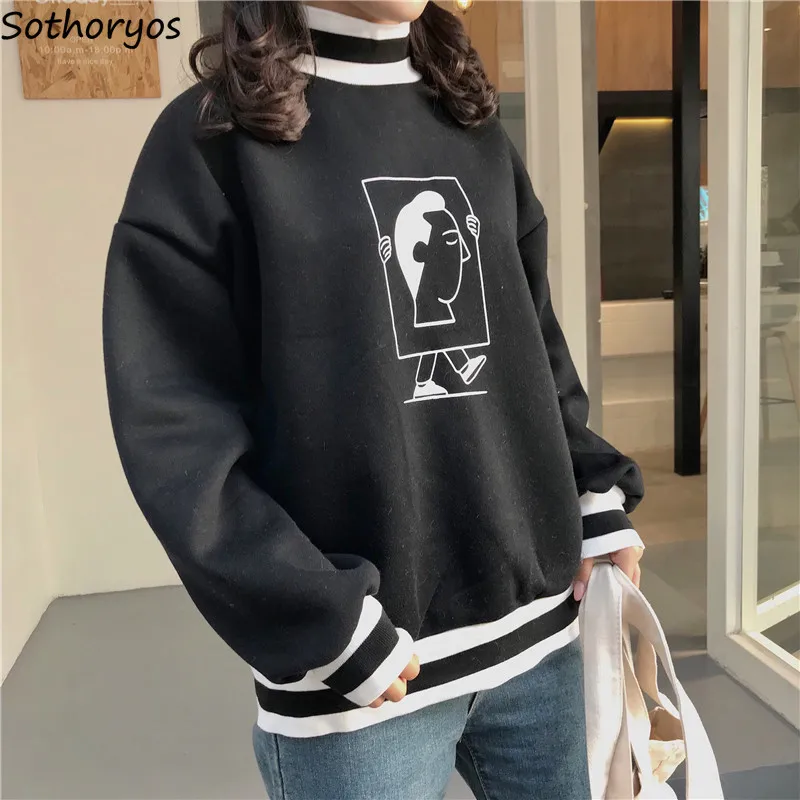 Hoodies Women Turtleneck Chic Thicker Warm Soft Lovely Cartoon Korean Style All-match Student Womens Sweatshirt Ulzzang Hoodie
Hoodies Women Turtleneck Chic Thicker Warm Soft Lovely Cartoon Korean Style All-match Student Womens Sweatshirt Ulzzang Hoodie