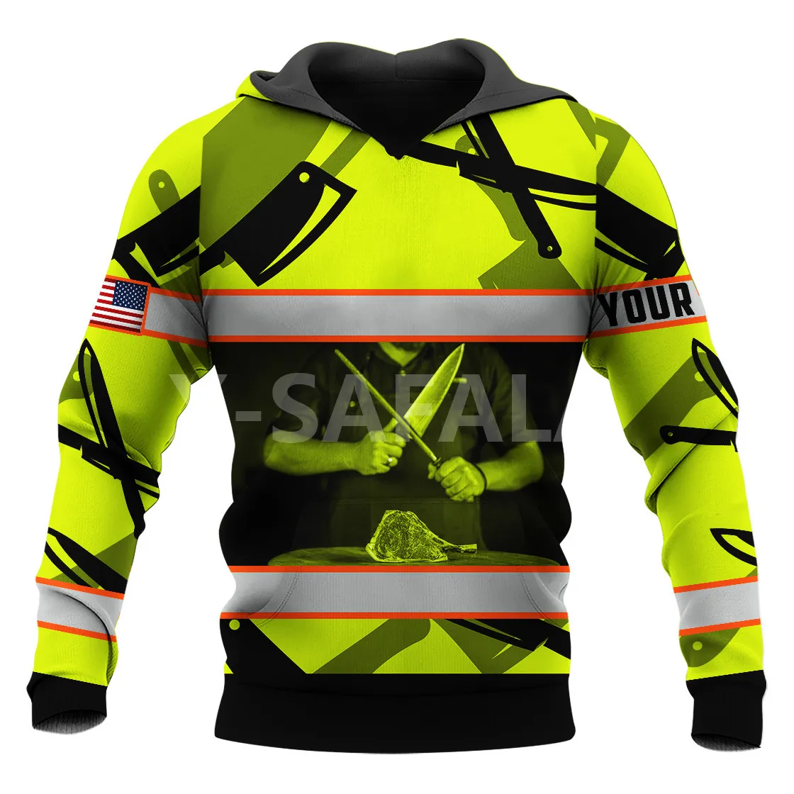 Толстовка унисекс на молнии, с принтом и именем флага 
Толстовка унисекс на молнии, с принтом и именем флага