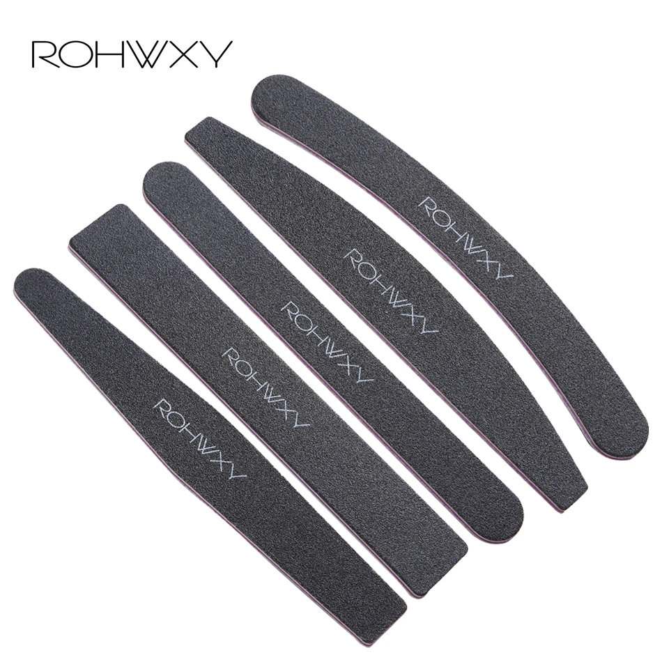 Маникюрные инструменты ROHWXY 5 шт. профессиональные пилочки для ногтей 100/180