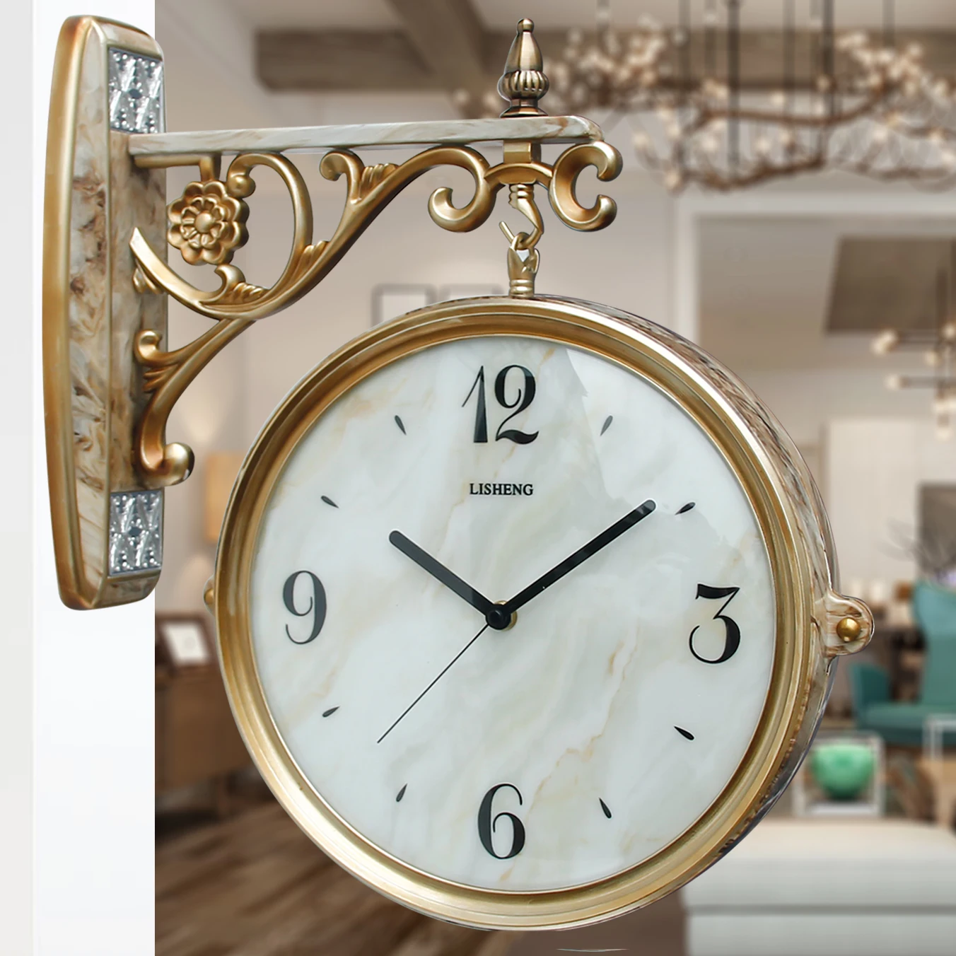 Simple Luxury Wall Clock Silent Nordic Creative Round Glass Double Sided Wall Clock Fashion Zegar Living Room House Decor
Simple Luxury Wall Clock Silent Nordic Creative Round Glass Double Sided Wall Clock Fashion Zegar Living Room House Decor