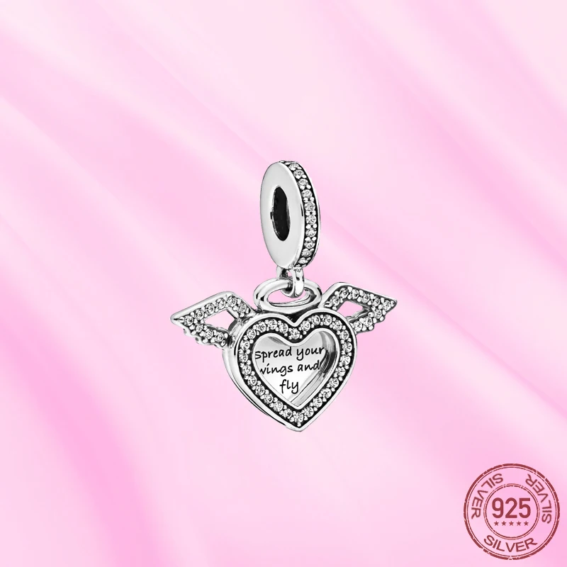 2021 New 925 Sterling Silver Heart-shaped angel wings Charm pendant Fit Original Pandora Bracelets Women DIY Birthday Jewelry
2021 New 925 Sterling Silver Heart-shaped angel wings Charm pendant Fit Original Pandora Bracelets Women DIY Birthday Jewelry