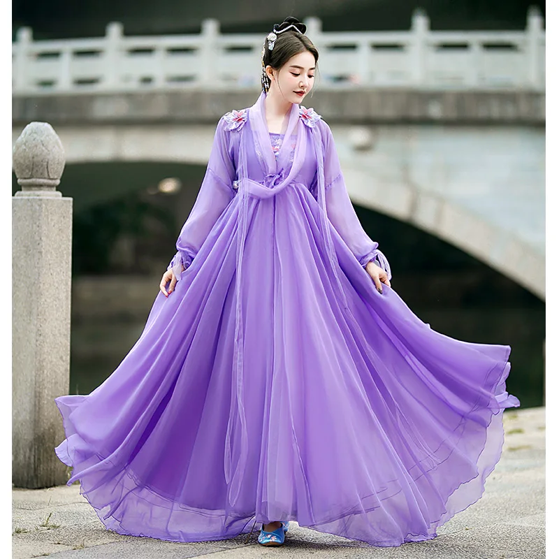 Ancient Chinese Traditional Clothing New Hanfu Women Set Girl Student Dress Hanfu Suit Women Lace Chiffon Purple Dance Skirt
Ancient Chinese Traditional Clothing New Hanfu Women Set Girl Student Dress Hanfu Suit Women Lace Chiffon Purple Dance Skirt