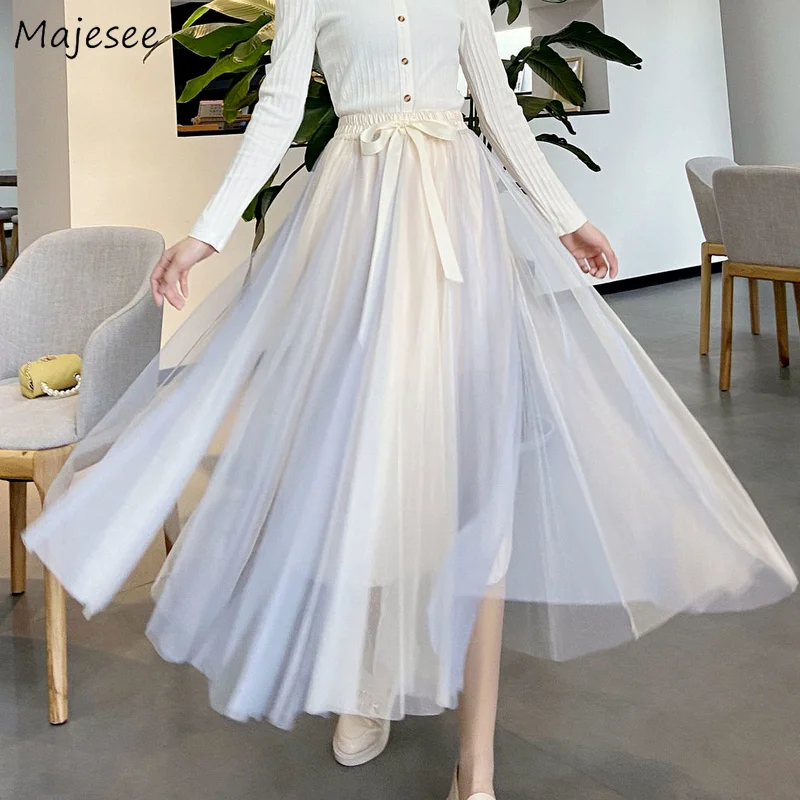 Skirts Women Mesh Sweet Summer Girlish Bow Design Patchwork Casual Holiday Simple Female Party Elastic Waist Korean High Street
Skirts Women Mesh Sweet Summer Girlish Bow Design Patchwork Casual Holiday Simple Female Party Elastic Waist Korean High Street