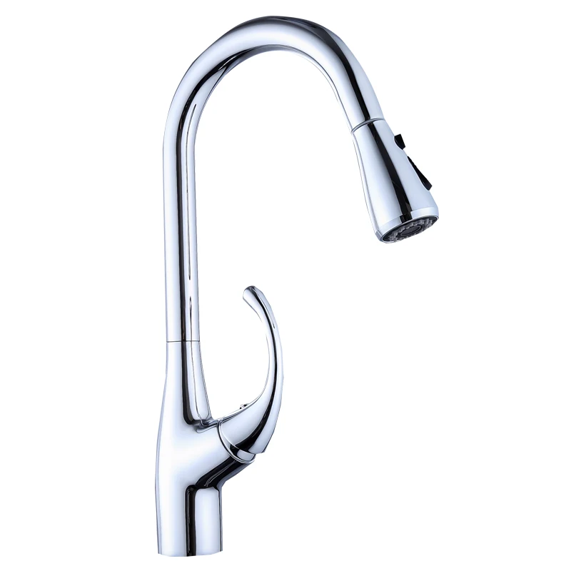 Chrome Kitchen Faucet Hot And Cold Water Mixer Faucet For Spring Kitchen Pull Down Mixer 2 Function Spout 
Chrome Kitchen Faucet Hot And Cold Water Mixer Faucet For Spring Kitchen Pull Down Mixer 2 Function Spout