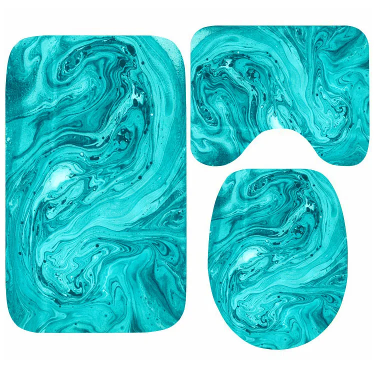 Creative Abstract Turquoise Painting Bath Mat Set Colorful Watercolor Wash Ombre Bathroom Rug Carpet Glitter Toilet Home Decor
Creative Abstract Turquoise Painting Bath Mat Set Colorful Watercolor Wash Ombre Bathroom Rug Carpet Glitter Toilet Home Decor