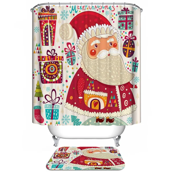 180x180cm Christmas Shower Curtains Bathroom Xmas Santa Claus Tree Snowflakes Shower Curtains New Year Gift
180x180cm Christmas Shower Curtains Bathroom Xmas Santa Claus Tree Snowflakes Shower Curtains New Year Gift