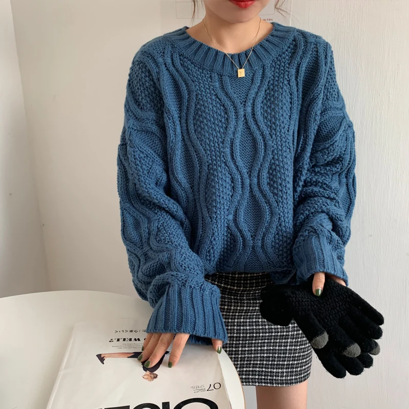 Ailegogo New Winter Women O-neck Sweater Casual Female Knitted Loose Fit Pullovers Thickness Warm Ladies Knitwear Tops
Ailegogo New Winter Women O-neck Sweater Casual Female Knitted Loose Fit Pullovers Thickness Warm Ladies Knitwear Tops