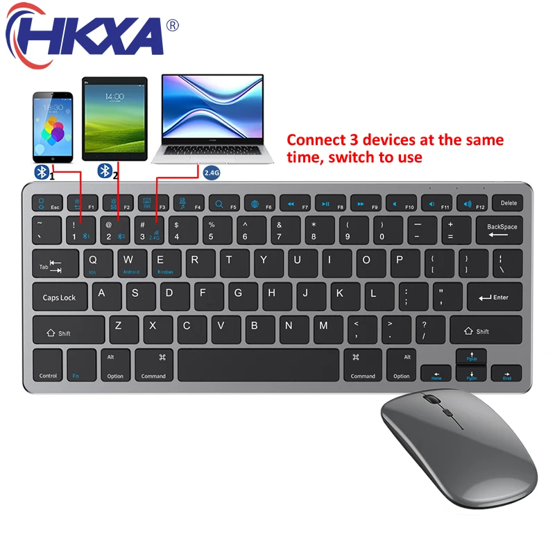 Bluetooth 5 0 и 2 4G Беспроводная клавиатура мышь комбинированный мини мультимедийный