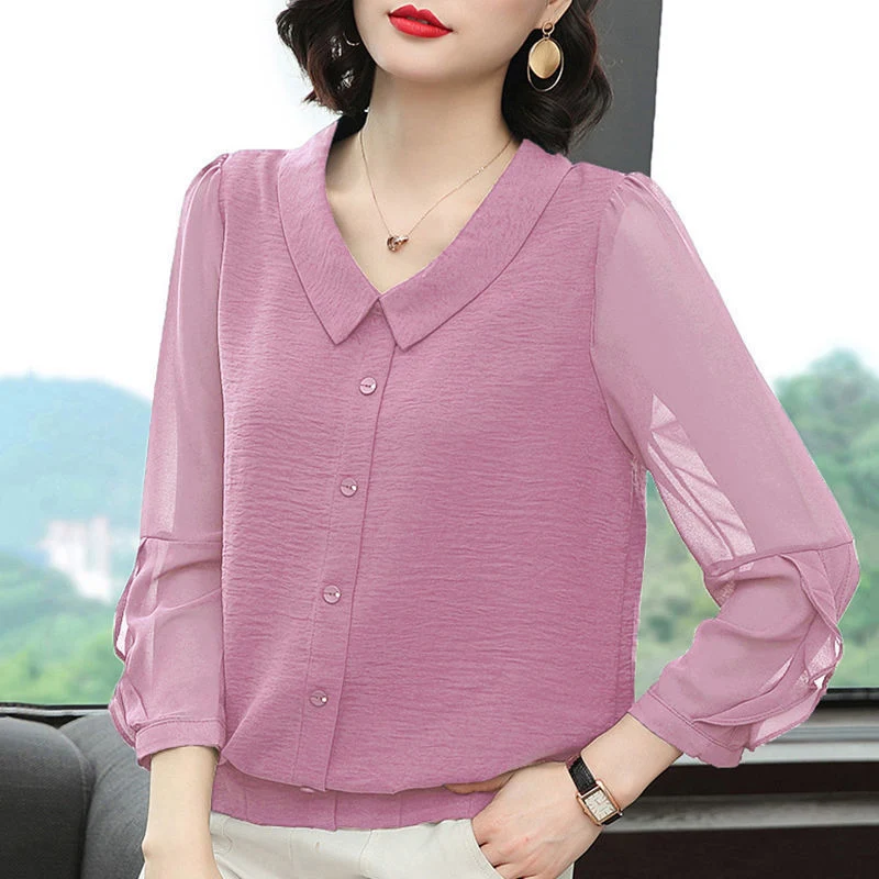 Women Spring Summer Style Chiffon Blouses Shirts Lady Casual Long Sleeve Peter Pan Collar Blusas Tops DF4033
Women Spring Summer Style Chiffon Blouses Shirts Lady Casual Long Sleeve Peter Pan Collar Blusas Tops DF4033