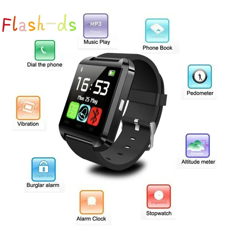 Смарт часы с Bluetooth U8 для IPhone IOS Android смарт телефон ношения устройство Smartwach PK GT08 DZ09