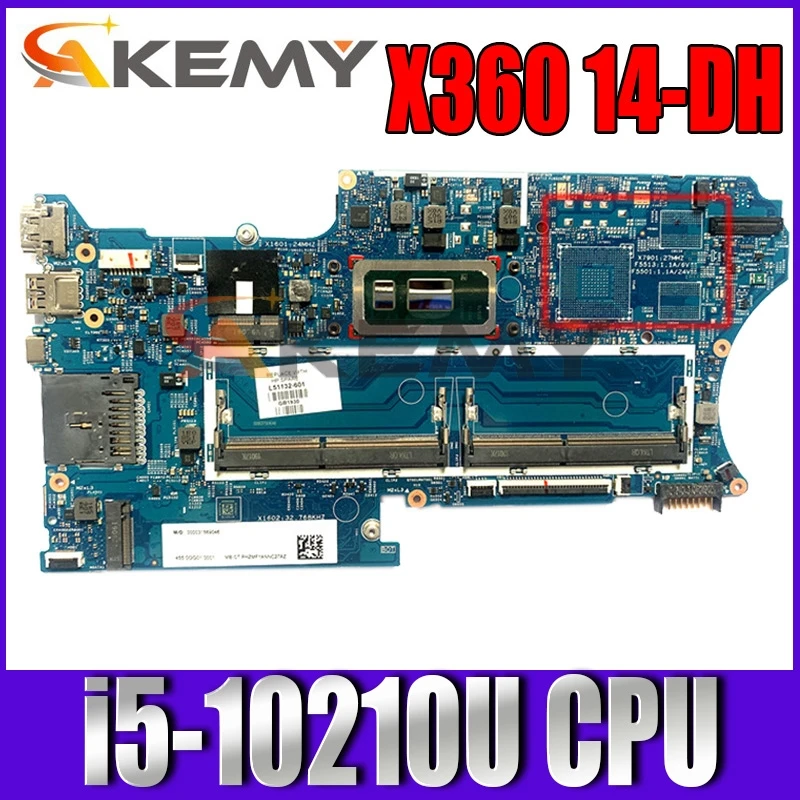 Laptop Motherboard FOR HP PAVILION X360 CONVERTIBLE 14-DH L67767-601 L67767-501 L67767-001 i5-10210U 18742-1 448.0GG03.0011
Laptop Motherboard FOR HP PAVILION X360 CONVERTIBLE 14-DH L67767-601 L67767-501 L67767-001 i5-10210U 18742-1 448.0GG03.0011