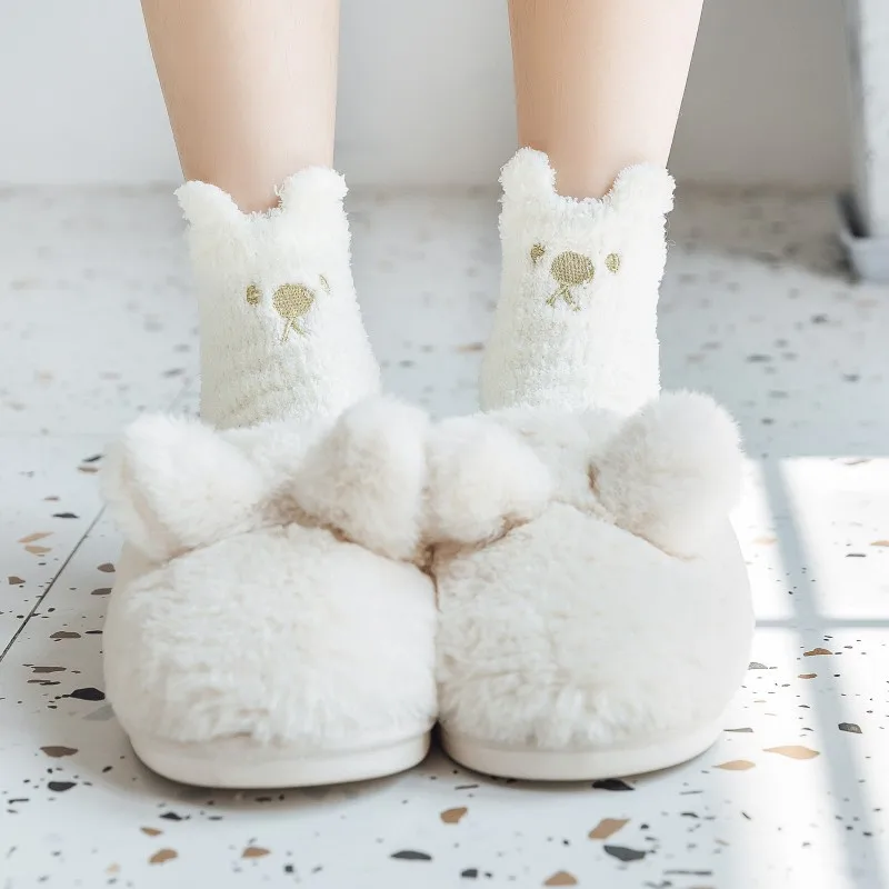 Socks Women Girls Cute 3D Eared Embroidered Cat With Claw Heart Warm Winter Soft Coral Fleece Floor Home Bed Christmas Gift Sock
Socks Women Girls Cute 3D Eared Embroidered Cat With Claw Heart Warm Winter Soft Coral Fleece Floor Home Bed Christmas Gift Sock