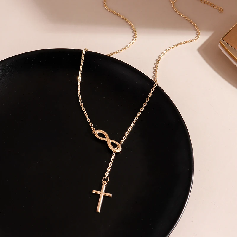 Hot Selling Gold Color Casual Personality Infinity Chocker Necklaces Cross Pendant Necklaces for Women Neck Jewelry
Hot Selling Gold Color Casual Personality Infinity Chocker Necklaces Cross Pendant Necklaces for Women Neck Jewelry