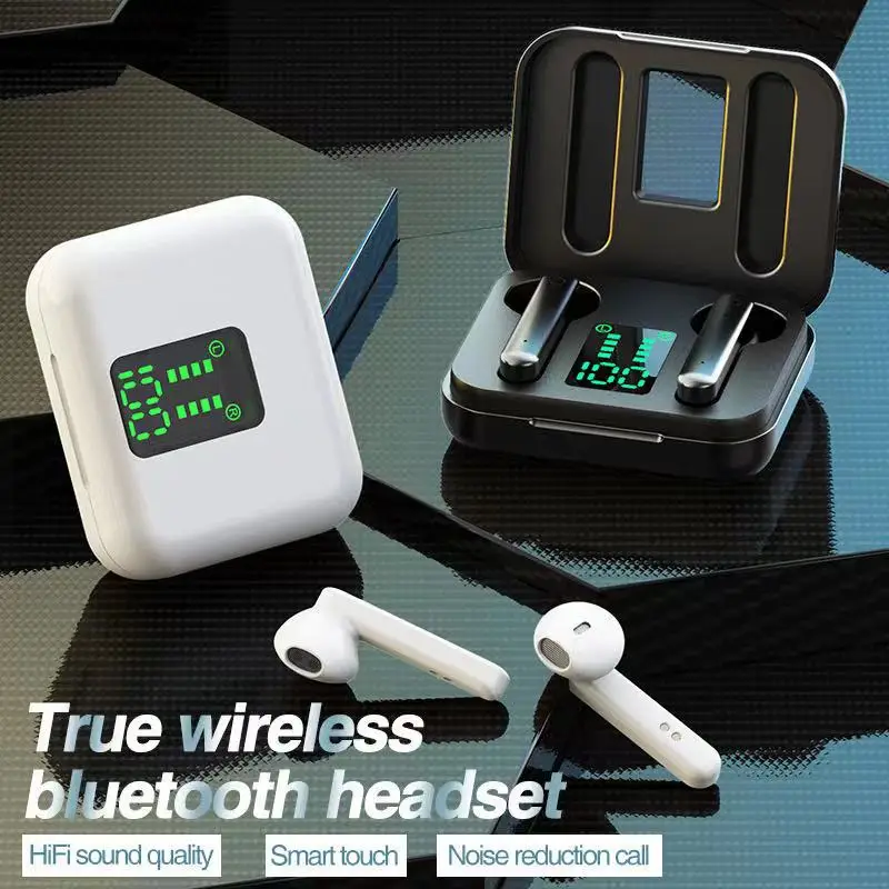 Беспроводные наушники L12 TWS Bluetooth 5 0 со светодиодным дисплеем спортивная