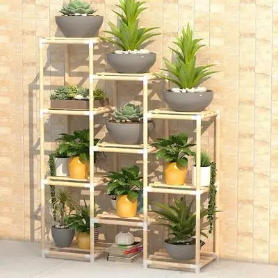 Balcony Wooden Plant Flower Display Stand Floor Shelves Multi-functional Flower Potted Stand Multi-storey Storage Rack Shelf 
Balcony Wooden Plant Flower Display Stand Floor Shelves Multi-functional Flower Potted Stand Multi-storey Storage Rack Shelf