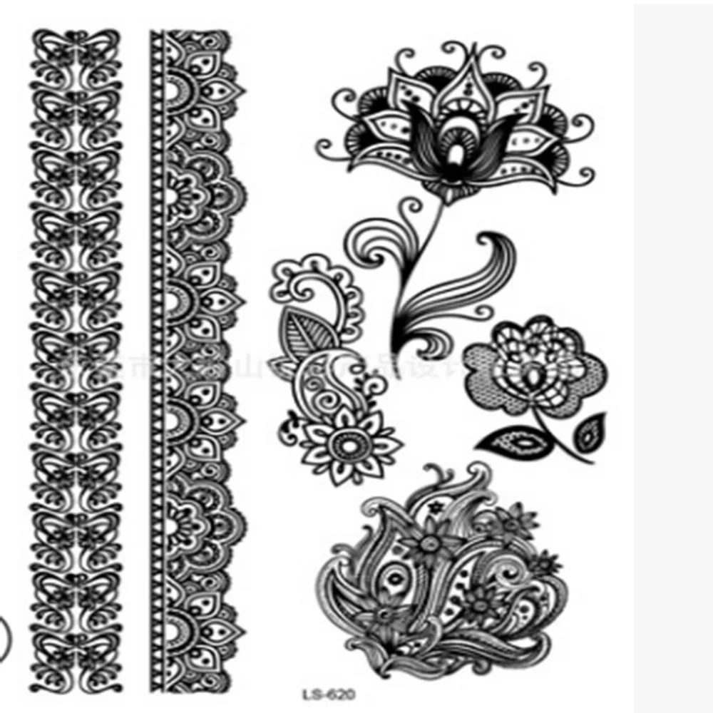 Sexy Black Lace Temporary Tattoo Stickers Waterproof Body Art Geometric Fake Tattoos Universal Beauty Decal
Sexy Black Lace Temporary Tattoo Stickers Waterproof Body Art Geometric Fake Tattoos Universal Beauty Decal