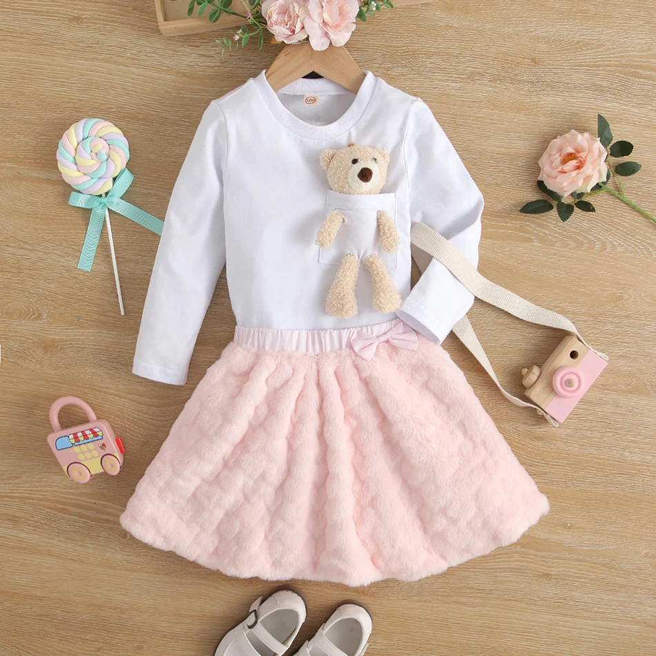 Toddler Girls Clothes Kids Spring T Shirt Pants Valentine Clothes Girls 3D Bear Outfits Korean Style Suit Children Clothing set
Toddler Girls Clothes Kids Spring T Shirt Pants Valentine Clothes Girls 3D Bear Outfits Korean Style Suit Children Clothing set