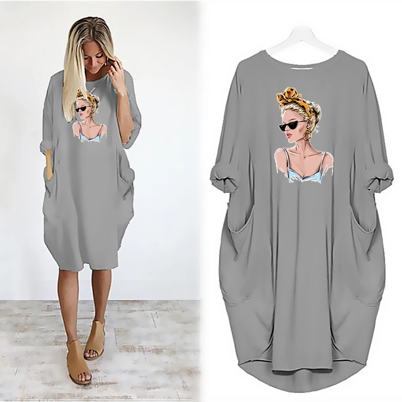 Dress Women Elegant Loose Long Sleeve Plus Size Beauty Print Party Club Vintage Harajuku o Neck Pocket Casual Robe Femme Vestido
Dress Women Elegant Loose Long Sleeve Plus Size Beauty Print Party Club Vintage Harajuku o Neck Pocket Casual Robe Femme Vestido