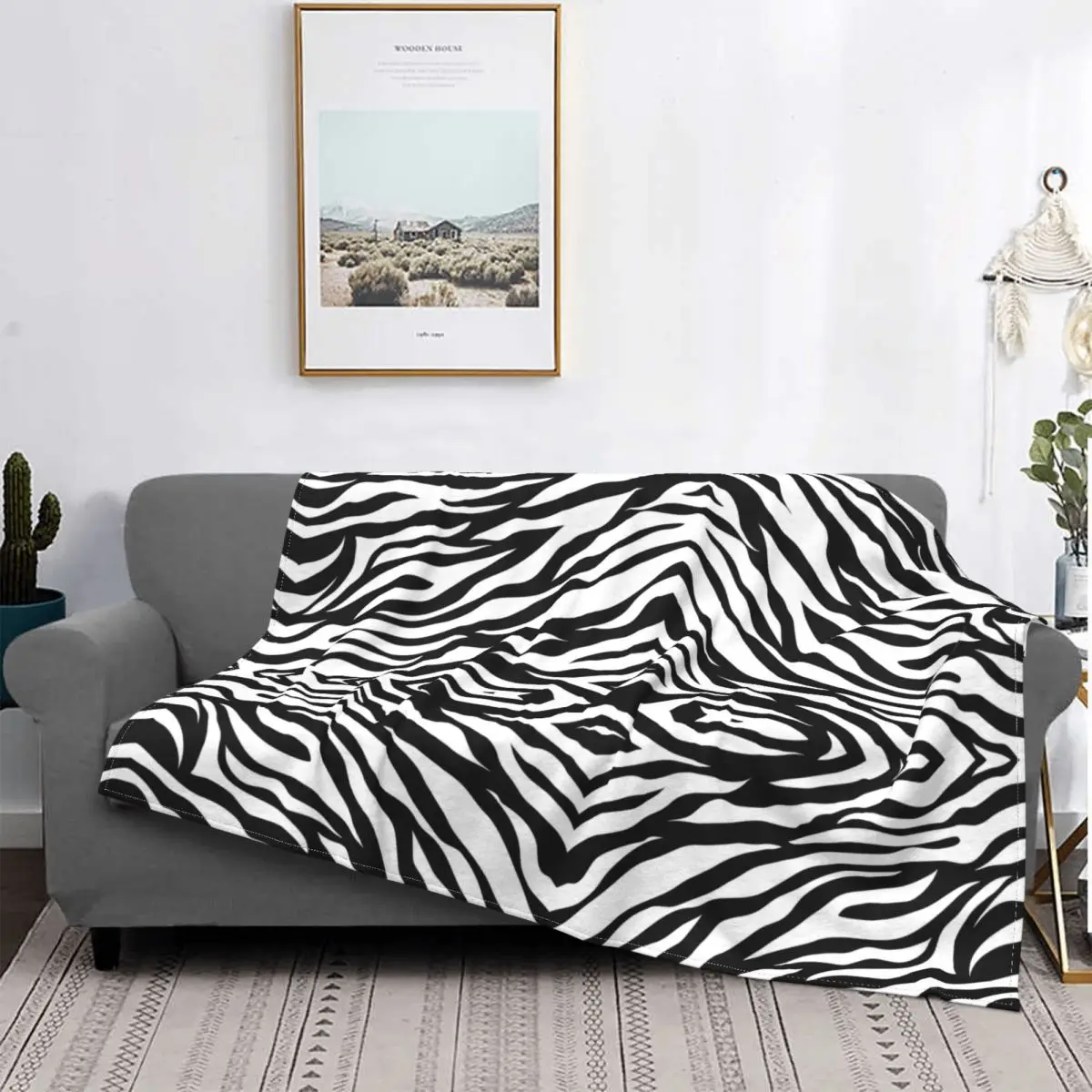 Manta de cebra, manta cálida, ultrasuave, con estampado de patrón de piel de cebra
Manta de cebra, manta cálida, ultrasuave, con estampado de patrón de piel de cebra