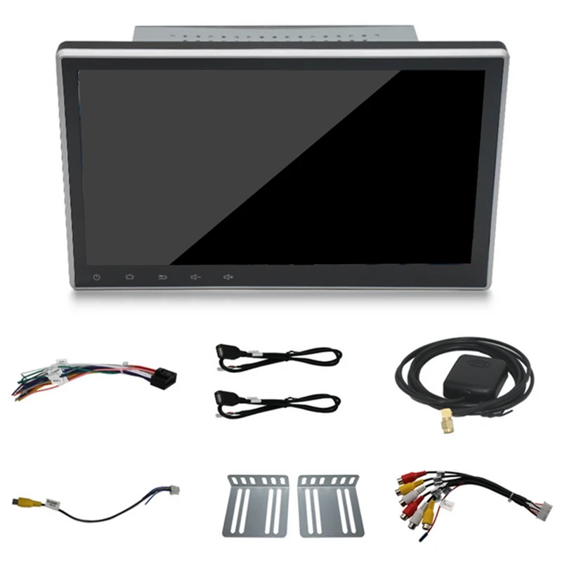 HFES 10 1 дюймов Din Android 9 четырехъядерный 2 + 32G автомобильный стерео GPS WIFI DAB Mirror