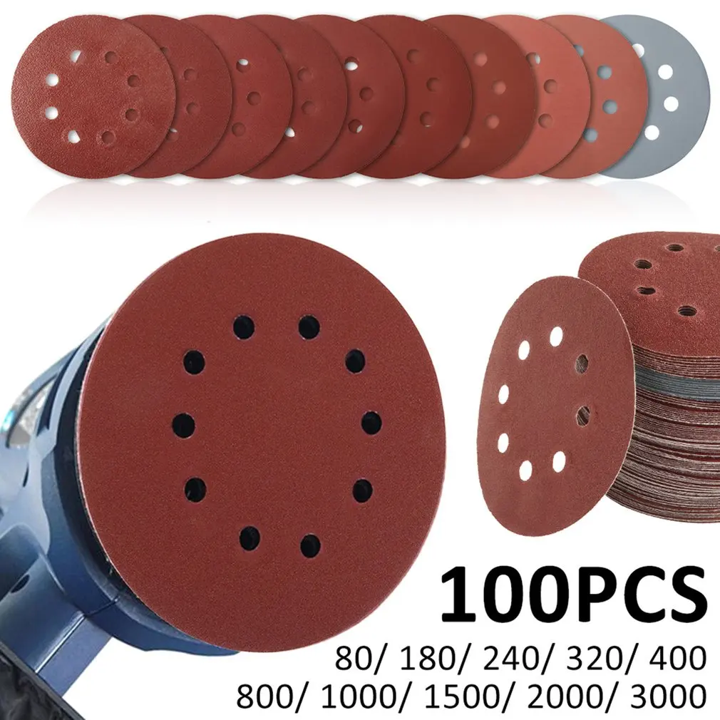 100 Pcs Red Sand Back Velvet 5-inch 8-hole Disc Sandpaper Round Sandpaper Sanding Disc 80-3000 Use For Polishing Tools
100 Pcs Red Sand Back Velvet 5-inch 8-hole Disc Sandpaper Round Sandpaper Sanding Disc 80-3000 Use For Polishing Tools